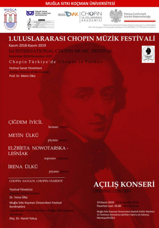 I. Uluslararası Chopin Müzik Festivali açılış konseri başarı ile gerçekleşti